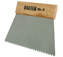 Шпатель зубчатый Stauf для паркетного клея №3