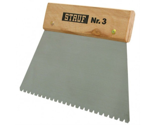 Шпатель зубчатый Stauf для паркетного клея №3
