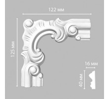 Угловой элемент DECOMASTER 97803-1 125x122x16 мм 97803-1