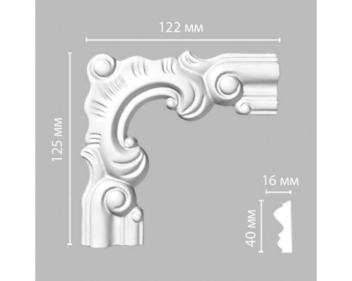 Угловой элемент DECOMASTER 97803-1 125x122x16 мм 97803-1