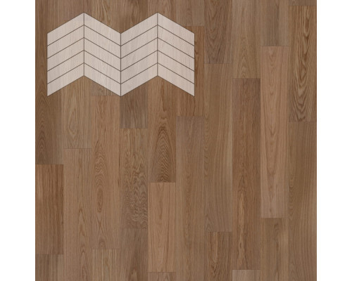 Паркет Елка Французская Lab Arte Chevron Дуб Натур Норвег лак 400/348х90х14/3/60°
