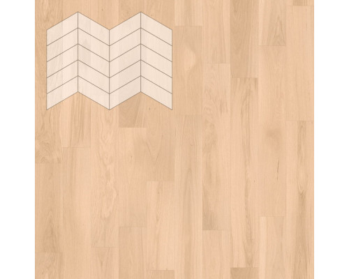 Паркет Елка Французская Lab Arte Chevron Дуб Рустик Бетон лак 400/328х125х14/3/60°
