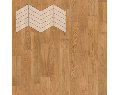 Паркет Елка Французская Lab Arte Chevron Дуб Селект лак 400/348х90х14/3/60°
