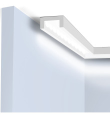 Потолочный плинтус под покраску Hiwood LB30 с подсветкой 2000×30×15