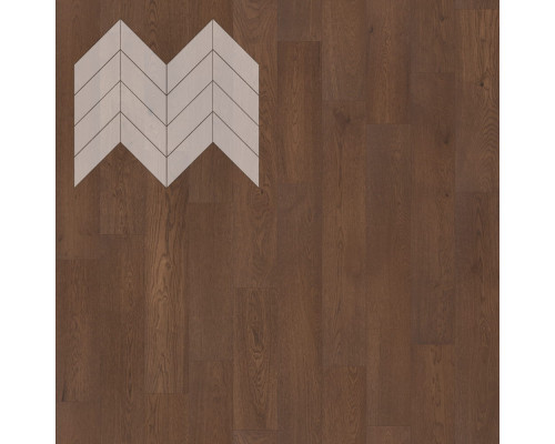 Паркет Елка Французская Lab Arte Chevron Дуб Селект Грот лак 600/450х150х14/3/45°
