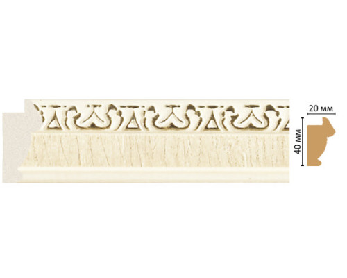 Багет интерьерный DECOMASTER 807-6 40х20х2900 мм 807-6