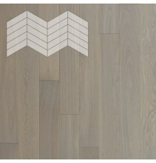 Паркет Елка Французская Lab Arte Chevron Дуб Натур Concrete лак 400/348х90х14/3/60°
