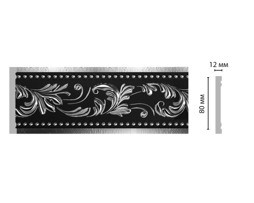 Молдинг DECOMASTER 150-63 ДМ 80х12х2400 мм 150-63 ДМ