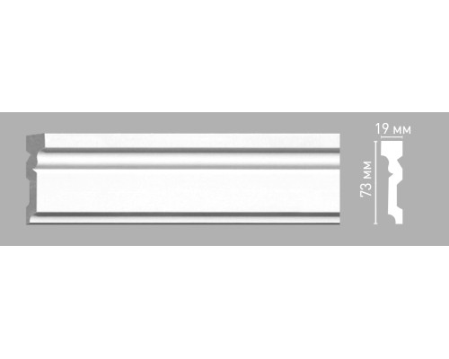 Молдинг гладкий DECOMASTER 73х19х2400 мм 97204