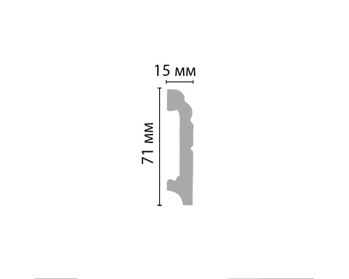 Плинтус напольный DECOMASTER A024 76х15х2000 мм A024