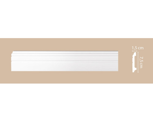 Плинтус напольный DECOMASTER A024 76х15х2000 мм A024