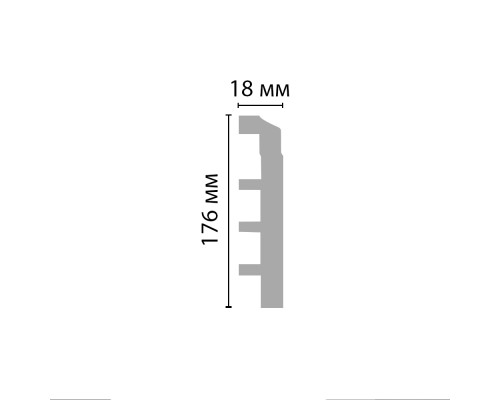 Плинтус напольный DECOMASTER A246 176х18х2000 мм A246