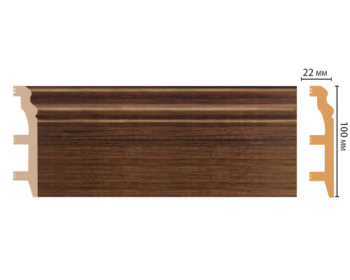 Плинтус напольный DECOMASTER D232-74 100х22х2400 мм D232-74