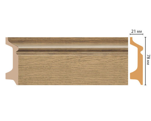Плинтус напольный Decomaster D122-83 78x21x2400 мм D122-83