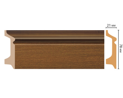 Плинтус напольный Decomaster D122-85 ДМ 78х21х2400 мм D122-85 ДМ