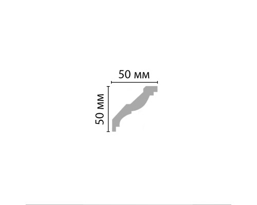 Плинтус потолочный гладкий DECOMASTER 96117F гибкий (50502400мм)
