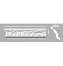 Плинтус потолочный с рисунком DECOMASTER 95104 (115х51х2400мм)
