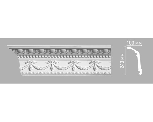 Плинтус потолочный с рисунком DECOMASTER 95142 (240х100х2400мм)

