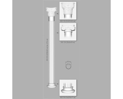 Полукапитель Decomaster DCK-11H 370х185х310 мм DCK-11H
