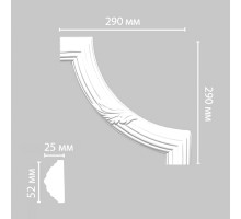 Угол декоративный DECOMASTER 290x290x24 мм 98020-2