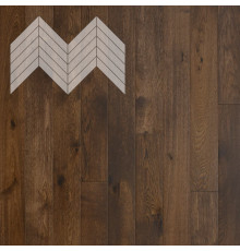 Паркет Елка Французская Lab Arte Chevron Дуб Рустик Коньяк лак 600/510х90х14/3/45°
