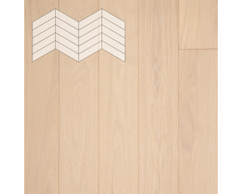 Паркет Елка Французская Lab Arte Chevron Дуб Селект Лана лак 400/348х90х14/3/60°
