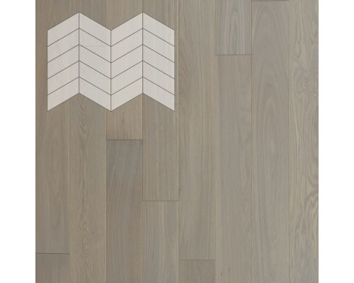 Паркет Елка Французская Lab Arte Chevron Дуб Селект Concrete лак 400/328х125х14/3/60°
