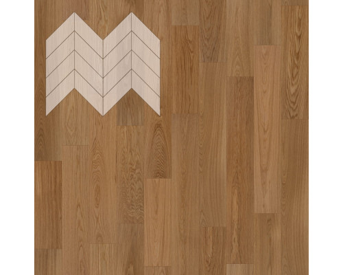 Паркет Елка Французская Lab Arte Chevron Дуб Селект Гридж лак 600/450х150х14/3/45°
