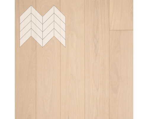 Паркет Елка Французская Lab Arte Chevron Дуб Селект Лана лак 600/450х150х14/3/45°
