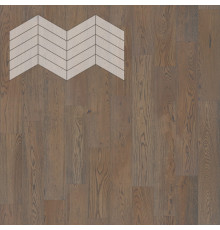 Паркет Елка Французская Lab Arte Chevron Дуб Селект Грис лак 400/328х125х14/3/60°
