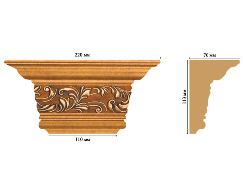 Капитель DECOMASTER D203-1223 220x113x70 мм D203-1223