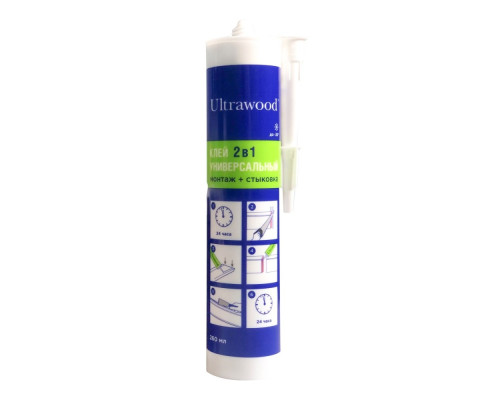 Клей монтажный 2 в 1 Ultrawood 260 мл
