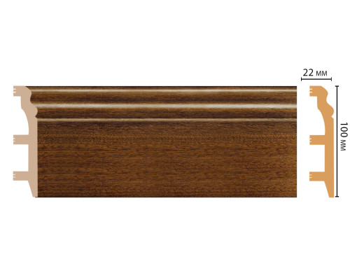 Плинтус напольный DECOMASTER D232-75 ДМ 100х22х2400 мм D232-75 ДМ