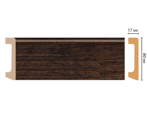 Плинтус напольный DECOMASTER D235-966 ДМ 80х17х2400 мм D235-966 ДМ