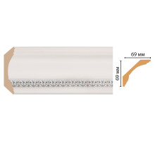 Плинтус потолочный DECOMASTER 100C-60 полистирол 69х69х2400 мм 100C-60
