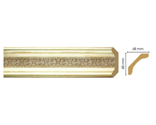 Плинтус потолочный DECOMASTER 167-281 48х48х2400 мм 167-281