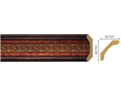 Плинтус потолочный DECOMASTER 168-767 62х62х2400 мм 168-767