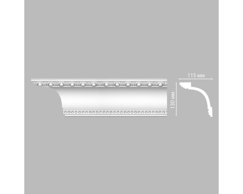 Плинтус потолочный DECOMASTER DT-88107 с рисунком 130х115х2400 мм DT-88107