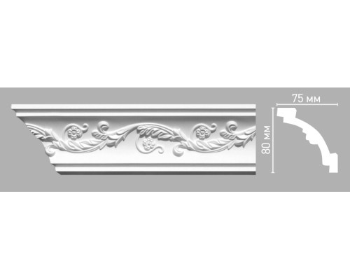 Плинтус потолочный с рисунком DECOMASTER 95020 80х75х2400 мм 95020