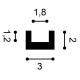 Скрытое освещение CX190F U-PROFILE