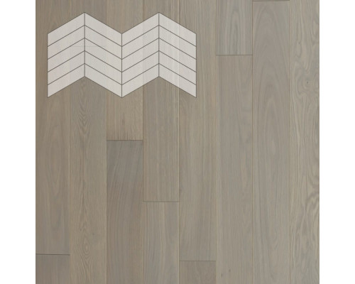 Паркет Елка Французская Lab Arte Chevron Дуб Селект Concrete лак 400/348х90х14/3/60°

