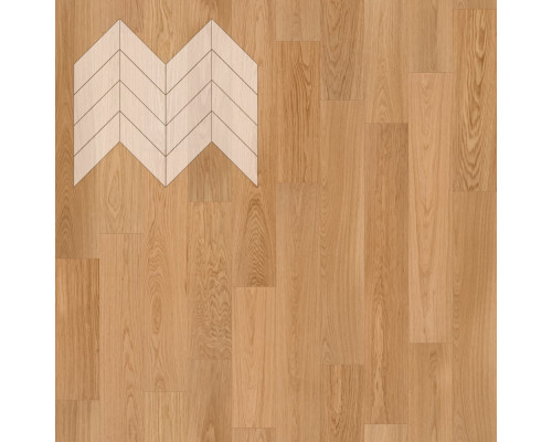 Паркет Елка Французская Lab Arte Chevron Дуб Натур Вельвет лак 400/328х125х14/3/60°
