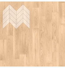 Паркет Елка Французская Lab Arte Chevron Дуб Рустик Блонд лак 600/450х150х14/3/45°

