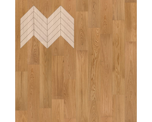 Паркет Елка Французская Lab Arte Chevron Дуб Рустик Кольт лак 600/490х110х14/3/45°
