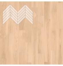 Паркет Елка Французская Lab Arte Chevron Дуб Натур Бетон лак 600/510х90х14/3/45°
