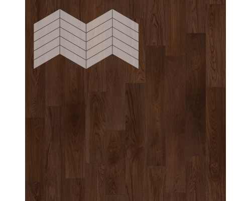Паркет Елка Французская Lab Arte Chevron Дуб Рустик Бронза лак 400/348х90х14/3/60°
