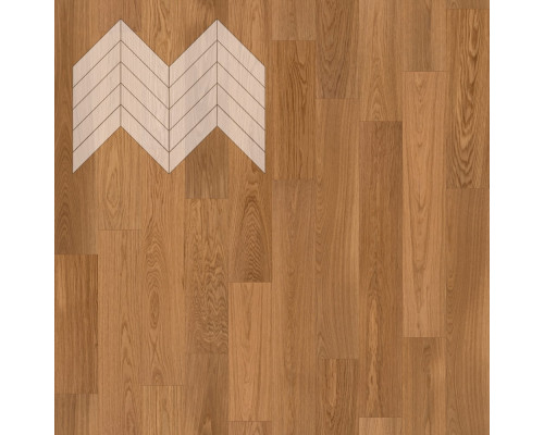 Паркет Елка Французская Lab Arte Chevron Дуб Натур Солид лак 600/490х110х14/3/45°
