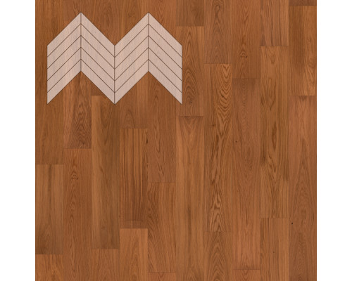 Паркет Елка Французская Lab Arte Chevron Дуб Натур Верк лак 600/510х90х14/3/45°
