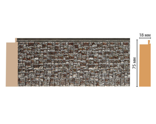 Багет из полистирола DECOMASTER 582-27 75x18x2900 мм 582-27