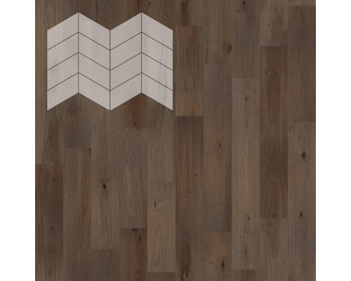 Паркет Елка Французская Lab Arte Chevron Дуб Селект Кайт лак 400/313х150х14/3/60°
